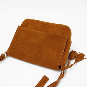 Genuine Leather Plain Casual Styled Shoulder Bag