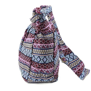 Cool Women's Aztec Boho Styled Cross Body Bag With Zippers