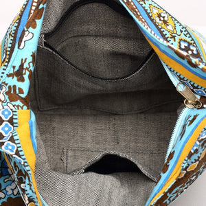 Bright Boho Hippie Styled Crossbody Bags With Double Zippers - Various Colours