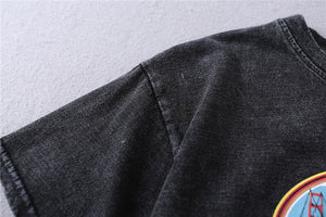 San F Acid Washed O-Neck T-shirt | S-XL