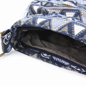 Cool Women's Aztec Boho Styled Cross Body Bag With Zippers