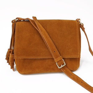 Genuine Leather Plain Casual Styled Shoulder Bag