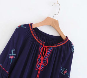 Vintage Women's Hippie Old Skool Blouse | Long Sleeve | Free Size | 4 Colours