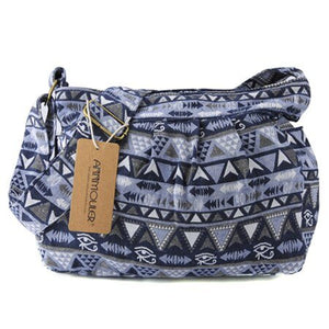 Cool Women's Aztec Boho Styled Cross Body Bag With Zippers