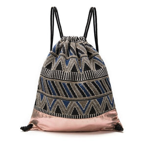 Cool Women's Tribal High Quality Draw String Back Pack