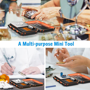0.01g - 200g Digital Mini Pocket Scales With Calibration Weight