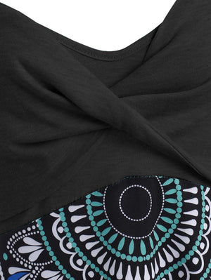 Hippie V-Neck Styled Hippie Dream Catcher Dress | S-XXL