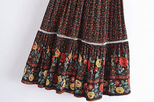 Beautiful Women's Long Maxi Bohemian Skirt | High Waisted | S-XL
