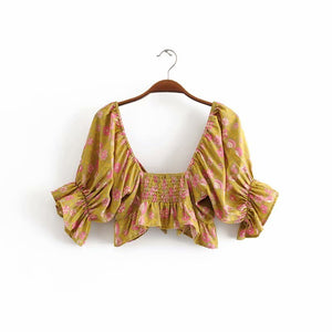 Female Sleeveless Sashes Crop Top | Bohemiam Styled | S-L