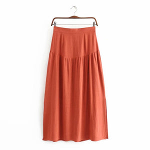 Classy Styled Hippie Skirt | Cotton | Red / Black | S-XL
