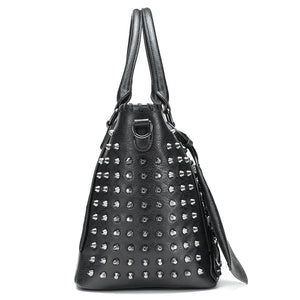 High Quality Women's Skull Handbag With Rivets