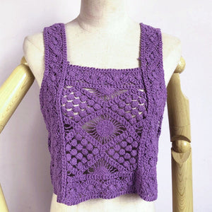 Knitted Hippie / Boho Sleeveless Crop Tops | Beach Styled | Various Colours | Free Size