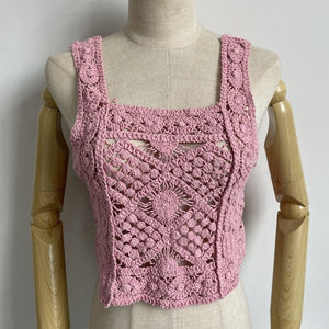 Knitted Hippie / Boho Sleeveless Crop Tops | Beach Styled | Various Colours | Free Size