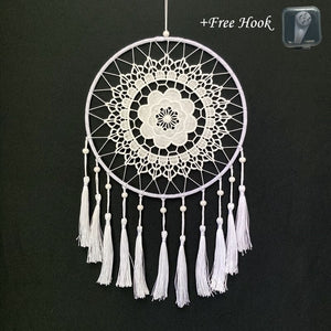 Dream Catcher White and Black - 40cm