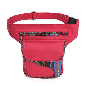 Tribal Patchwork Styled Waist Belt Bag - Various Colours