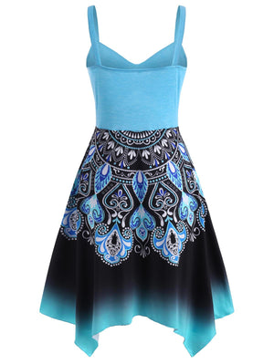 Hippie V-Neck Styled Hippie Dream Catcher Dress | S-XXL