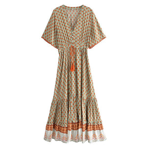 Bohemian Little Red Riding Hood Dress | S-XL | 2 Colours