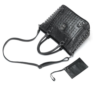 High Quality Women's Skull Handbag With Rivets