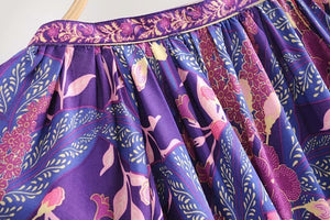 Colourful Purple Women's O-neck Blouse Top | Flare Sleeves | S-L