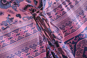 Women's Purple Casual Hippie Peace Dress | Sleeveless | S-XL