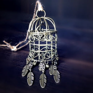 Vintage Bird Cage Ornament | Dream Catcher Win Chime Design