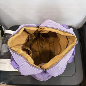 Large Cool Plain Canvas Shoulder Backpacks - Various Colours