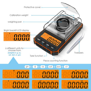 0.001g Electronic Digital Scale With 50g Calibration Weights