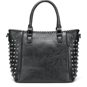 High Quality Women's Skull Handbag With Rivets
