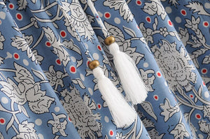 Women's Festival Two Piece Outfit | Long Sleeve Top + Long Bohemian Dress | S-L