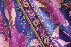 Colourful Purple Women's O-neck Blouse Top | Flare Sleeves | S-L