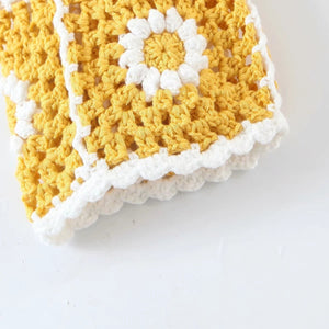 Women's Yellow Summer Floral Hollowed Out Jacket | Free Size