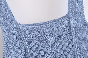 Knitted Hippie / Boho Sleeveless Crop Tops | Beach Styled | Various Colours | Free Size