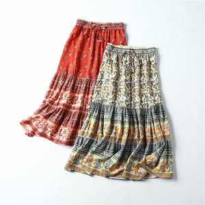 Vintage Women's Designer Boho Skirt | S-L | Two Colours
