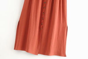 Classy Styled Hippie Skirt | Cotton | Red / Black | S-XL