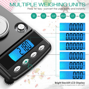 0.001g Precision Digital Jewelry Scale - USB Chargeable