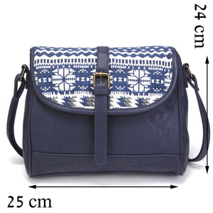Cool Vintage Styled Messenger Bag With Patchwork Design