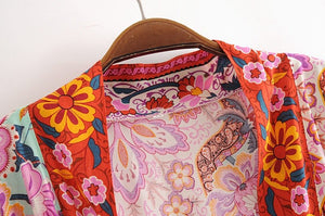 Women's Bohemian Peacok Kimono Bikini Cover Up | Various Colours | S-L