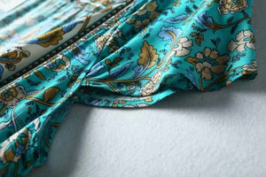 Women's Hippie Deep V-Neck Bohemian Short Sleeve Dress | S-L| Various Colours