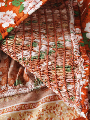 Cool Women's Brown Bohemian Styled Clothing Set | Pants + Sleeveless Top | S-M