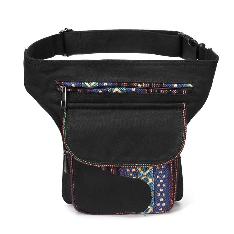 Tribal Patchwork Styled Waist Belt Bag - Various Colours