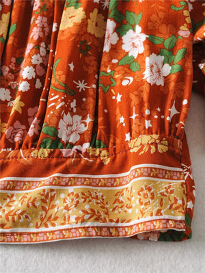 Cool Women's Brown Bohemian Styled Clothing Set | Pants + Sleeveless Top | S-M