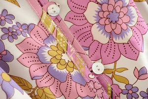 Women's Floral Boho Romper With Tassels | V-Neck Jumpsuit | S-L