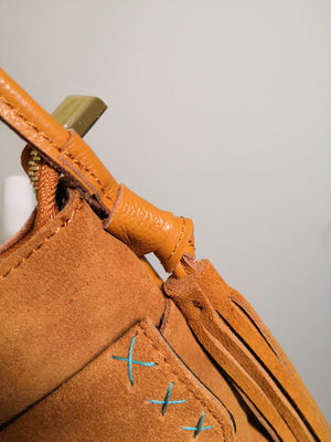 Genuine Leather Bohemian Styled Hippie Handbag