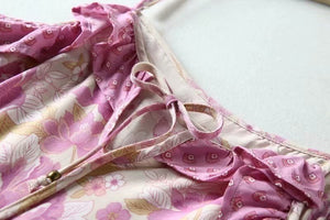 Hippie Drawstring Beach Dress | Yellow Or Pink | S-L