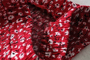 Women's Red Boho Two Piece Outfit | Sleeveless Top + Bohemian Dress | S-L