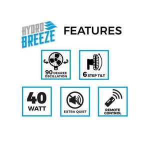 Hydro Breeze Oscillating Fan
