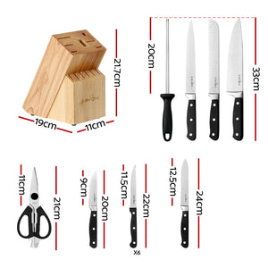 5-Star Chef 14PCS Kitchen Knife Set | Stainless Steel Non-stick | Sharpener