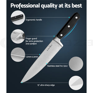 5-Star Chef 14PCS Kitchen Knife Set | Stainless Steel Non-stick | Sharpener