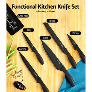 5-Star Chef 7PCS Kitchen Knife Set | Stainless Steel Non-stick | Sharpener