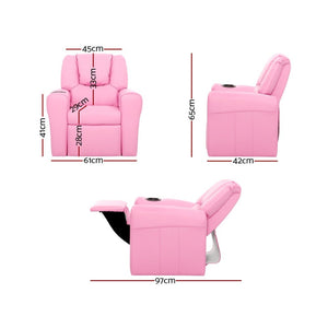 Pink Kids Recliner Sofa Chair / Lounge